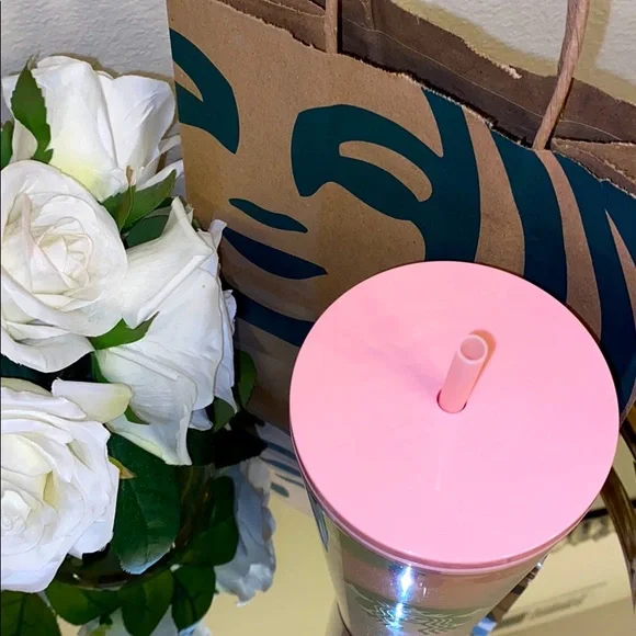 Starbucks Pink/Green/Red Glitter Swirl Tumbler ❤️ - Picture 3 of 6